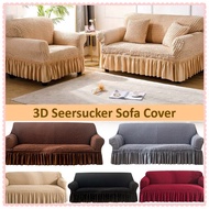 Universal Seersucker 1/2/3/4 Seater Sofa Cover Elastic L Shape Furniture Protector Home Decoration