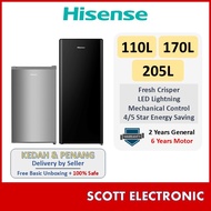 Hisense 110L 170L 205L 1 Door Refrigerator / Peti Ais / Peti Beku RR120D4ABN1 RR197D4AGN RR198D4ABM 