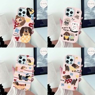 Softcase Aesthetic Cute Dog Trendy Cute for Redmi A3 A1 A2 9 9A 9C 10A 10 9T 10 12 12C 13C 13 13X No