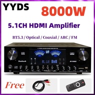 8000W 5.1 CH NEW Home Entertainment HDMI Amplifier Subwoofer Professional Karaoke 5.3 Bluetooth Home