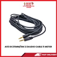 A03 DC35MM/5M 3.5"AUDIO CABLE 5 METER
