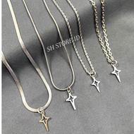 Thin Star Chain Necklace - Stainless Steel Star Chain Necklace