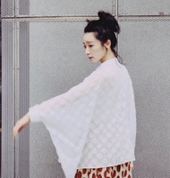 白玉雪紡立領蝴蝶襯衫