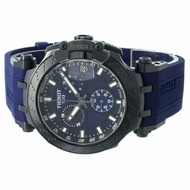 TISSOT T115.417.37.041.00 T1154173704100 Men's Analog Watch T-RACE Chronograph 43mm silicone strap blue *Original