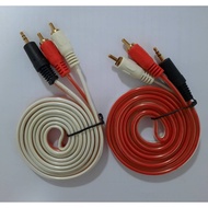 สายสัญญาณเสียง 1ออก2 // RCA 2 หัว - 3.5Stereo 1 หัว (1.5-10M) สำหรับมือถือ คอมพิวเตอร์ โฮมเธียเตอร์