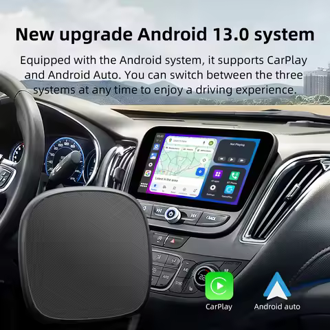 3 in 1 CarPlay AI Box CarPlay Android Auto Wired to Wireless Android 13 QCM6115 Octa-core Split Scre