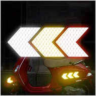 10 Pcs/Set Reflective Car Sticker Motorcycle Arrow Sign Tape Warning Safety Sticker For Truck Motorbike Scooter Bike