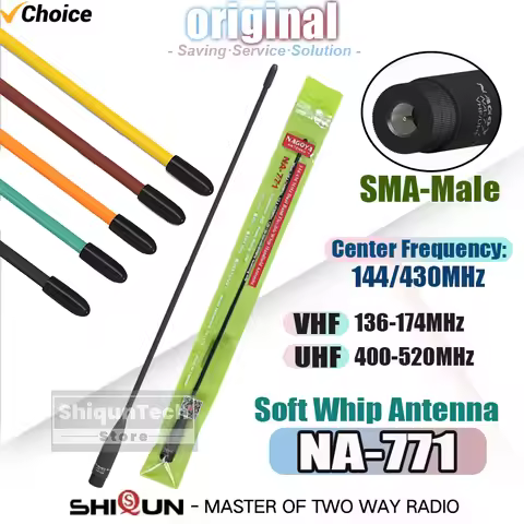 TYT MD-UV390 Original NAGOYA NA-771 Antenna SMA-Male Dual Band VHF UHF 144/430MHz 136-174MHz 400-520