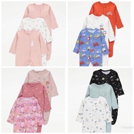 George UK 3 Pcs Baby Girl/Boy/Unisex Sleepsuit Ready Stock Msia