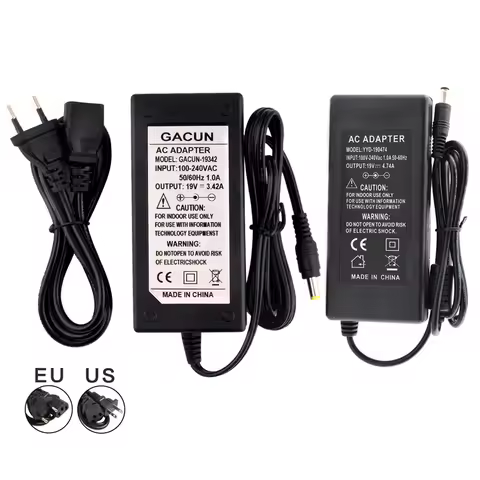 Laptop Adapter 19V Charger Notebook Power Supply DC 19 Volt 3.42A 65W 4.74A 90W Charging For Asus K5