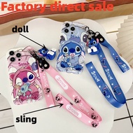 iPhone 16romax 15pro 13 12 11 13max 14max xs 7plus 8 6 6plus 14pro Cartoon Cute Bear hug Stitch Shel