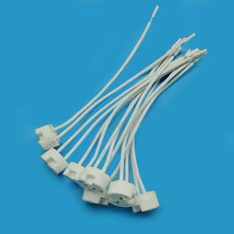 MR16 MR11 GU5.3 G4 Lamp Holder Bulb Base with Wire Ceramic Halogen Socket Pottery Connector 12V - 22