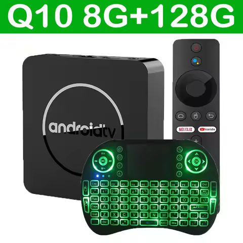Android TV Box Q10 Android 14 Dual Wifi 2.4G&5G Google Voice Ram 4GB 8GB Rom 64GB 128GB Media player