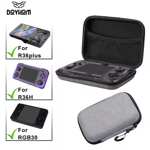 Portable Game Retro Game Console Storage Bag Protective Zipper Carry Bag Eva Hard Handbag For R36PLU