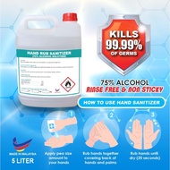 Hand Sanitizer 75% Alcohol 5L (Ready Stock)