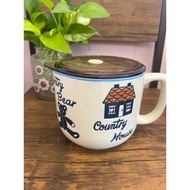 Large Mug Glass Jar With Handle Size 5.2x4.8 (TG1301)