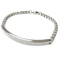 全新 □ TIFFANY&Co. 蒂芬妮威尼斯鍊式 ID 手鍊 SV925 純銀飾品 重量 20 克 男女皆宜 附贈收納袋