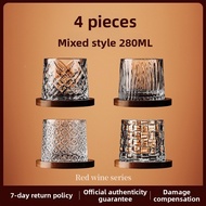 CHUANQIMINGMEI | Rotatable Tumbler Drinking Glass with Coaster