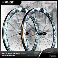 BLAST WAVE Road Bike Wheelset Carbon Fiber Wheelset Vacuum Opening Integrated Tire Groove Bike Acces