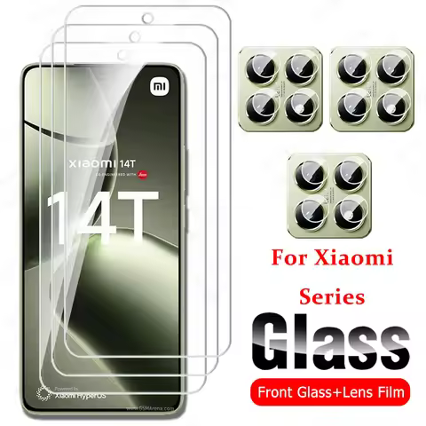 For Xiaomi 14T Glass 6in1 Tempered Glass Camera Mi 13T 15T Pro 14TPro 13 14 T 5G Screen Protector Xi
