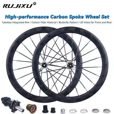RUJIXU1150g Ratchet 60T Carbon Spoke Wheels Deep 38/50/60mm Ceramic bearings Gravel Road Wheelset Di