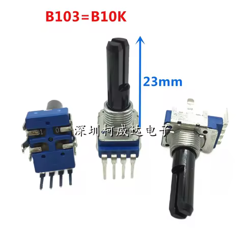 20pcs，Single loop rotary potentiometer，RK11，B10K，4Pin，DCS1097，Mixing console volume knob，DDJ-400 800