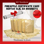 Pineapple A4 Hot Stamping Certificate Paper/ Kertas Sijil Kosong A4 160gsm 100 Sheet (Plain) Kosong 