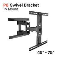 North Bayou NB TV Bracket, Bracket Swivel, NBP6 for 45 to 80 inches, Double Arm TV Wall Mount
