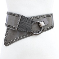 Wide Waist Belt for Women, Fashionable Versatile Elastic Belt, Diagonal Personality Elastic Belt, De