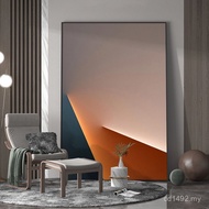 Decorative Painting Light Luxury Geometric Entrance Orange Hotel Gradient Large Sales Studio Living 