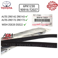 【ACM】TOYOTA ORIGINAL ALTIS ZRE142 ZRE173 /WISH ZGE20 FAN BELT 6PK1230 90916-T2027
