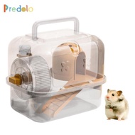 [Predolo] Small Animal Travel Carrier Transparent Hamster Cage Bag for Guinea Pig Bunny Bird Outdoor