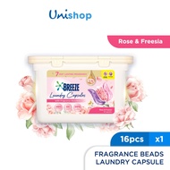 Breeze Fragrance Beads Capsule Detergent Rose 16's