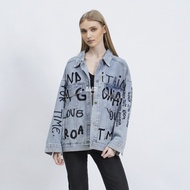 AMR STUDIOS - MG LOVE BLACK 517 - KOREAN STYLE OVERSIZE JEANS JACKET