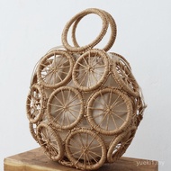 2025 Beg Pantai Baharu Beg Jerami Beg Tangan Tenun Wanita Beg Roda Bulat Beg Wanita