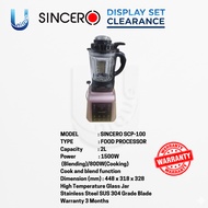 [DISPLAY SET CLEARANCE] SINCERO 2L 8 BLADES FOOD PROCESSOR/COOKING BLENDER SCP-100, JAMINAN 3 BULAN