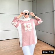 Women's Sporty Number Oversize T-Shirt No 13 7/8 Number Series Women's Baseball T-Shirt