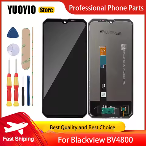 Original LCD Display For Blackview BV4800 BV4800 Pro Touch Screen Digitizer Assembly Replacement Fre
