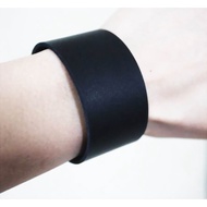 Punk Bracelet Unique Men's Cowhide Bracelet Black Simple Leather Bracelet Retro Trendy Bracelet Rock