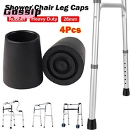 GOSSIP Shower Chair Leg Caps, Grey Black Heavy Duty Replacement Caps Feet,  Rubber 28mm Non Slip Tip