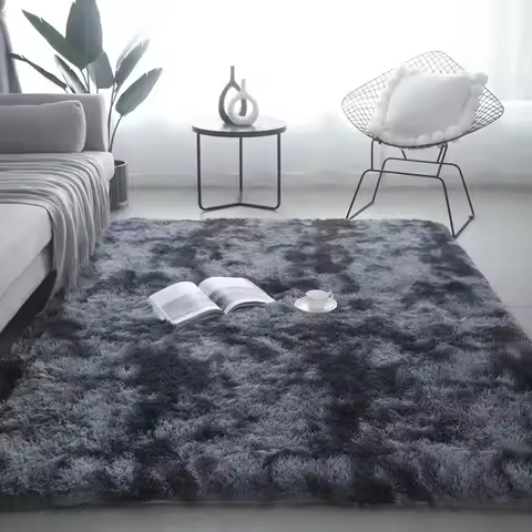 Wholesale Color-changing Silk Wool Living Room Sofa Carpet Bedroom Bed Tie-dye Printed Carpet Wool B