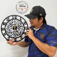 hiasan dinding jam ukiran selawat size 30x30cm & 40x40cm pvc foamboard