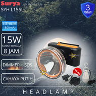 SENTER KEPALA SURYA SYH L155L / HEADLAMP SURYA SYH 155L / SENTER KEPALA L-155L/ 15 WATT TAHAN HINGGA