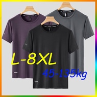 T-shirt Lelaki Saiz Besar Baju T-shirt Lengan Pendek Elastik