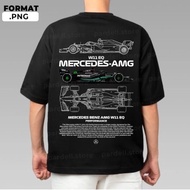 Formula 1 Mercedes AMG W1 EQ Lewis Hamilton F1 Tshirt Microfiber Jars cottonS-5XL