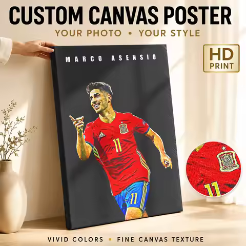 Marco Asensio Spain Framed Canvas Print Poster Custom Modern Aesthetic Wall Paintings Decoration for