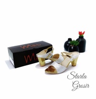 Sandal Anak - Starla Grosir - ZR016 High Heels Glitter Pesta / New Chunky Heels Maroko