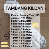 PPD MiningTALI Price Per kilo / Super White PP MiningTALI 4 5 6 7 8 10 12 14 16 18 20mm Volleyball/ 