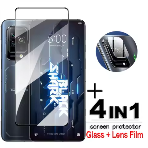 For Black Shark 5 Pro Tempered Glass Full Cover 2.5D Screen Protector For Black Shark 5 Glass Black 