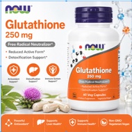 NOW Glutathione 250 mg Free Radical Neutralizer Detoxification Support 60 Veg Capsules Non GMO m3w0b